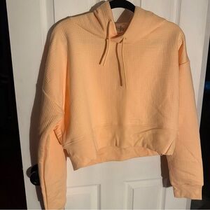 Mono B Peachy Cropped Hooded Sweatshirt